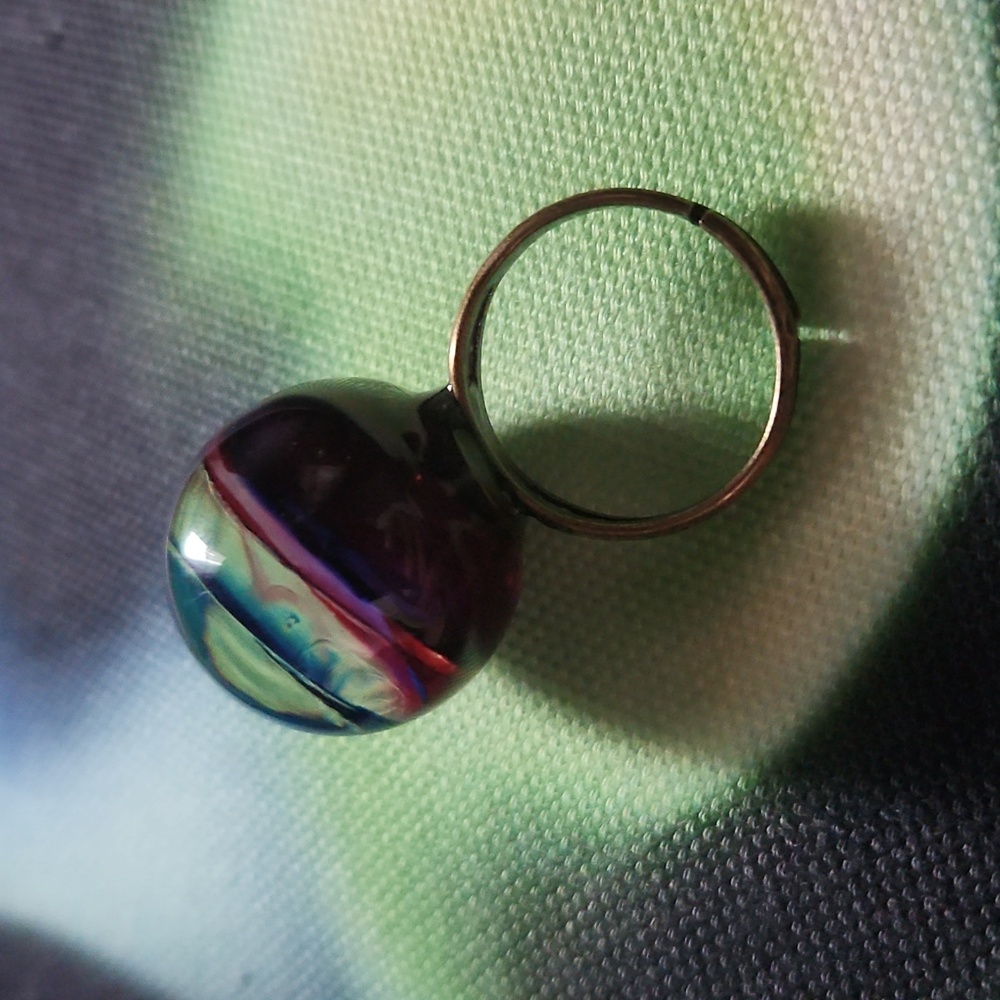 Colorful Swirl Statement Ring - Picture 3 of 7